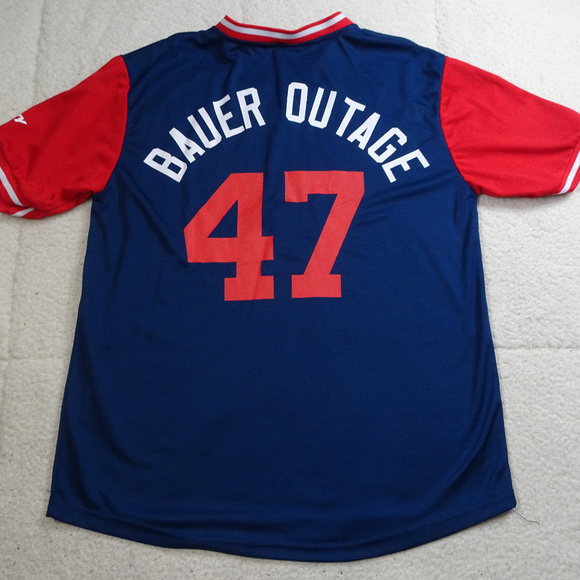 MLB Cleveland Indians "Bauer Outage" X-Large - Picture 1 of 4